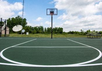 Full outdoor basketball court at walnut creek apartments, kokomo, in